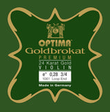 Optima Goldbrokat 24K Gold E-sträng 3/4-fioler, 0,28 mm, ögla