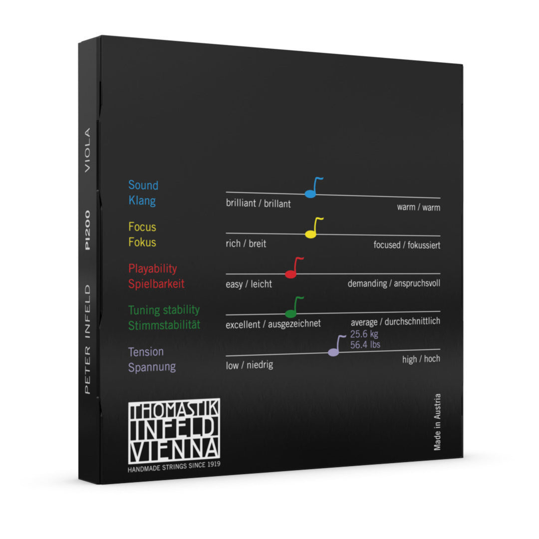 Thomastik-Infeld strängar för viola Peter Infeld syntetkärna - set medium (PI200)