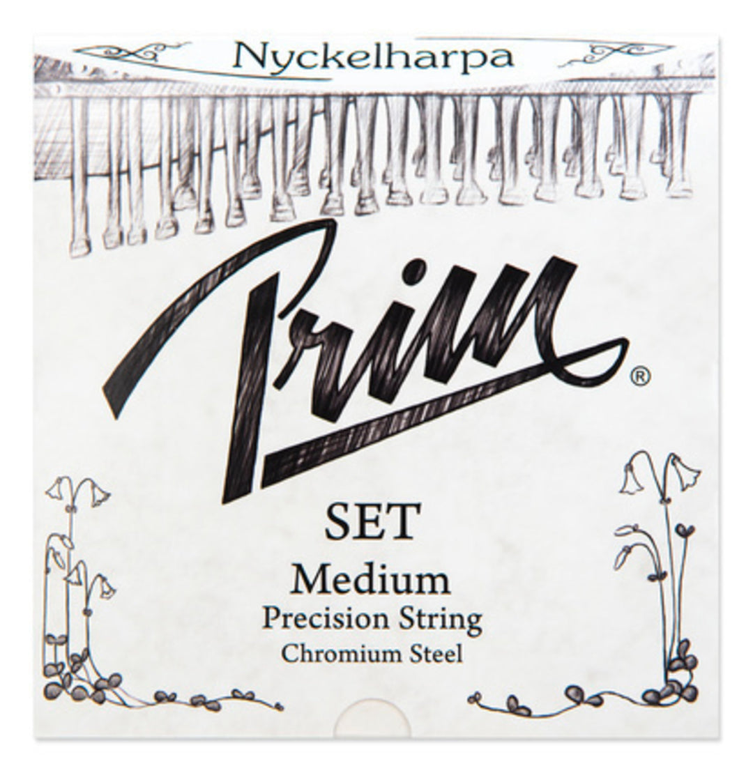 Prim nyckelharpastringar kromstål - Set (Medium)