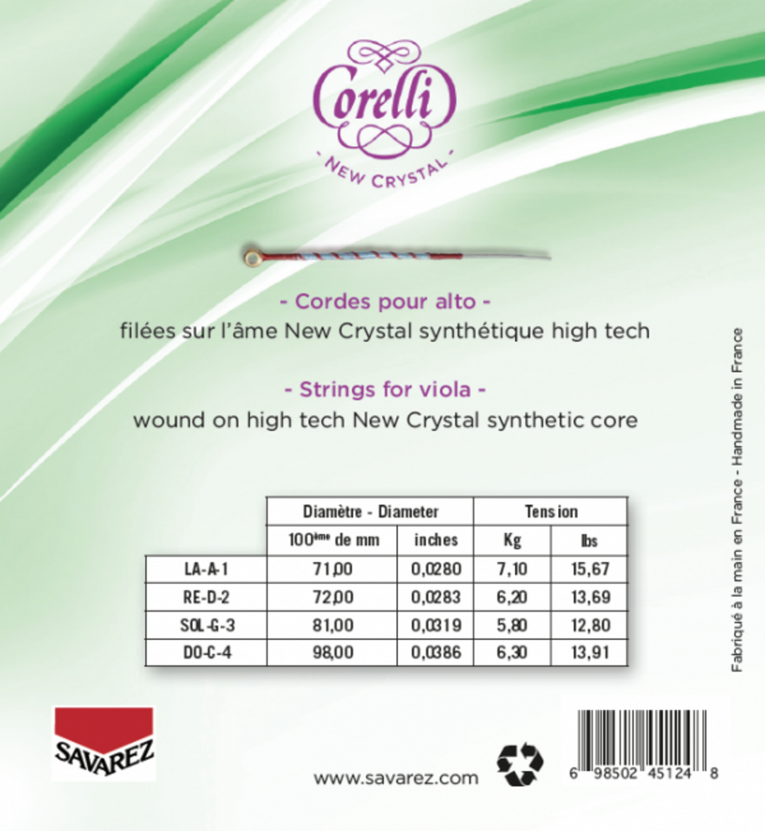 Corelli strängar för viola New Crystal - Light (730L)