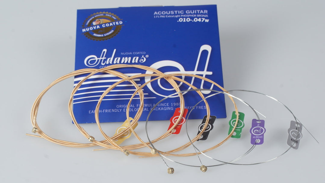 Adamas strängar för akustiska Gitarrer Nuova phosphor bronze coated - Även lämpliga för personer med allergi (1717NU)