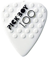 Pick Boy Ceramic Power plektrum 1,00 mm, vita med knoppar, 12 st.