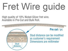 Partsland Bandtråd Nickel silver - b:2.0 x a:2.8 mm (klassiska Gitarrer)