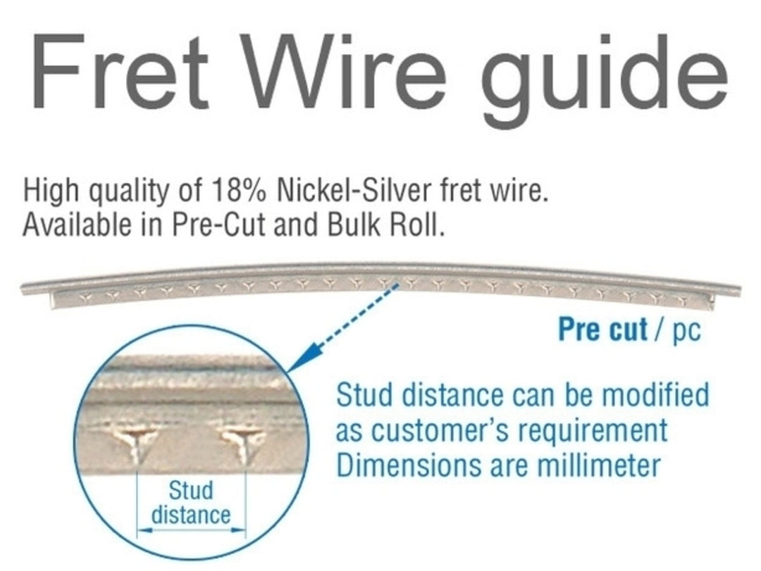 Partsland Bandtråd Nickel silver - b:2.0 x a:2.8 mm (klassiska Gitarrer)