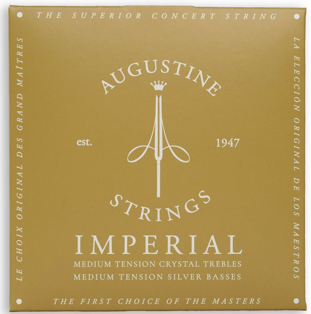 Augustine Strängar för klassisk gitarr Imperial Crystal Nylon medium - Set Imperial Black (medium/låg)