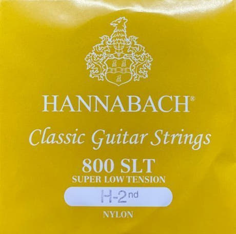 Hannabach 800 H/B2 diskantsträng, klassisk gitarr, super low tension