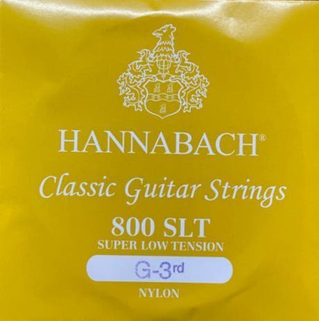 Hannabach 800 G3 diskantsträng till klassiska gitarrer, super low tension