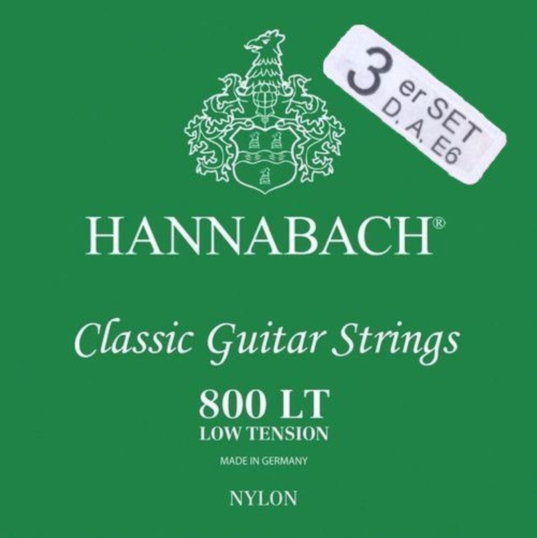 Hannabach strängar för klassisk gitarr serie 800 Low tension silverpläterade - set med 3 bassträngar (8007LT)