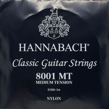 Hannabach 800 E1 diskantsträng till klassisk gitarr, medium tension