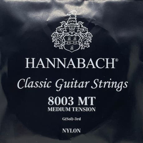 Hannabach 800 G3 diskantsträng för klassiska gitarrer, medium spänning