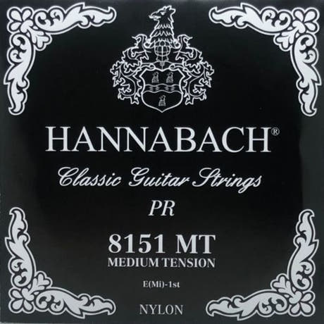 Hannabach 815 E1 diskantsträng till klassisk gitarr, medium tension