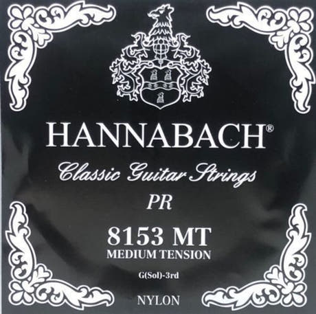 Hannabach 815 G3 diskantsträng för klassiska gitarrer, medium spänning