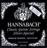 Hannabach strängar för klassisk gitarr serie 815 Medium tension Silver special - set med 3 bassträngar (8157MT)