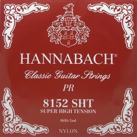 Hannabach 815 H/B2 diskantsträng, klassisk gitarr, superhög spänning