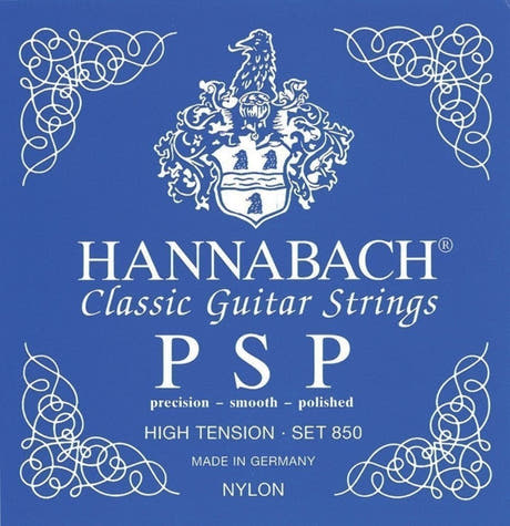 Hannabach strängar för klassisk gitarr serie 850 hög spänning PSP - set hög (850HT)