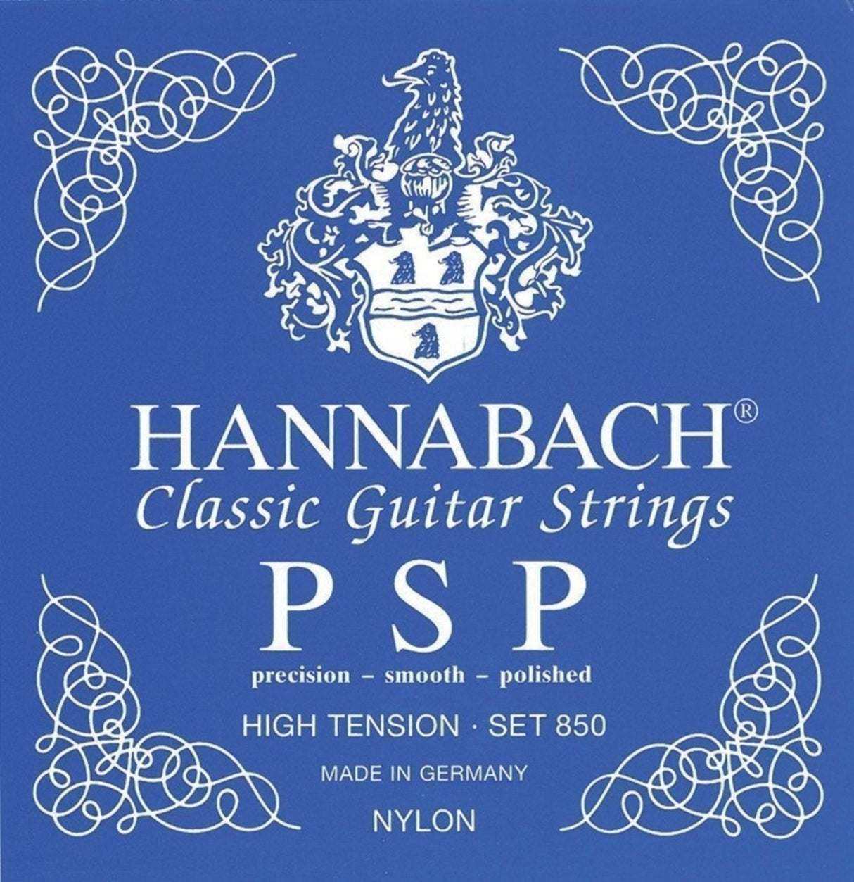 Hannabach strängar för klassisk gitarr serie 850 hög spänning PSP - set hög (850HT)