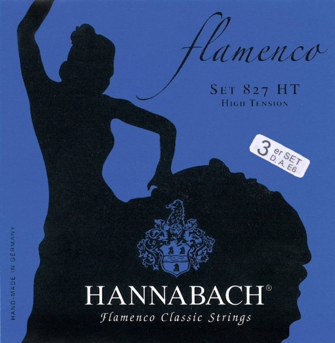 Hannabach strängar för klassisk gitarr serie 827 High Tension Flamenco - set med 3 bassträngar (8277HT)