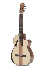 Manuel Rodriguez elektroakustisk Café Cortado Cutaway - flammande valnöt (satin)