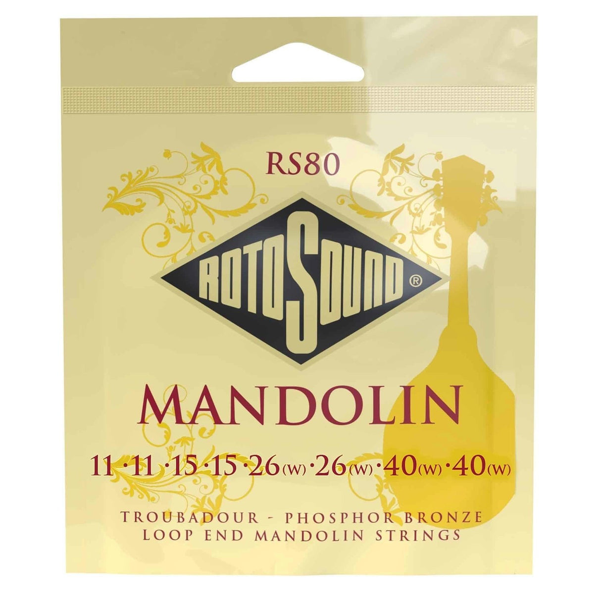 Rotosound strängar för mandolin Troubadour - set Mandolin 11-40 (RS80)