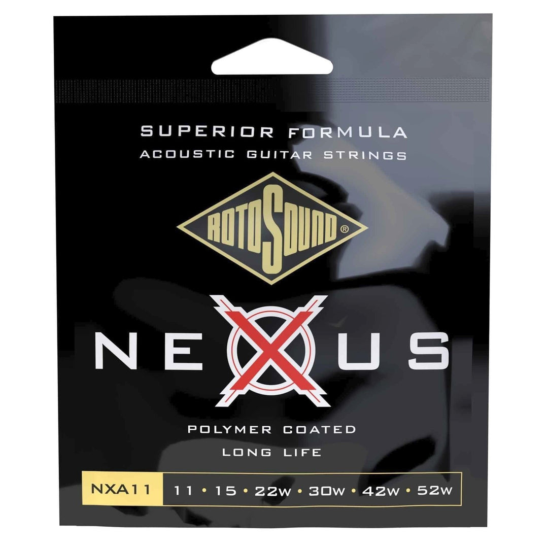 Rotosound strängar för akustisk Gitarrer Nexus Coated - Set Light 11-52 (NXA11)