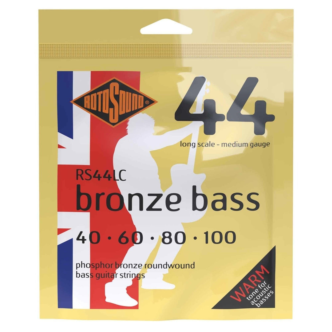 Rotosound strängar för akustisk bas Bronze Bass 44 - set 4-strängat Medium 40-100 (RS44LC)