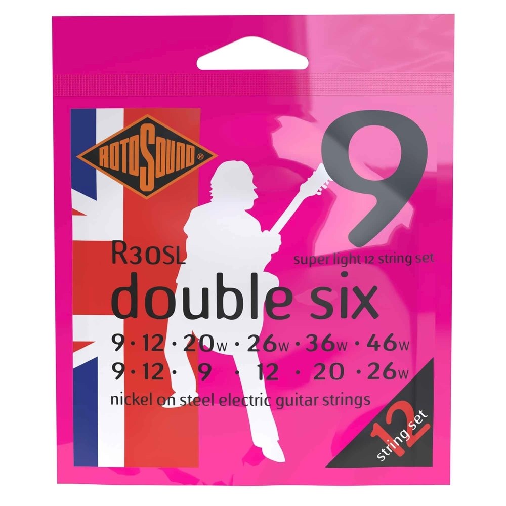 Rotosound Roto Pinks R30SL Double Six till 12-strängad elgitarr 9-46