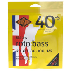 Rotosound E-Bass strängar Roto Bass - set 5-strängat Nickel Standard 40-125 (RB40-5)