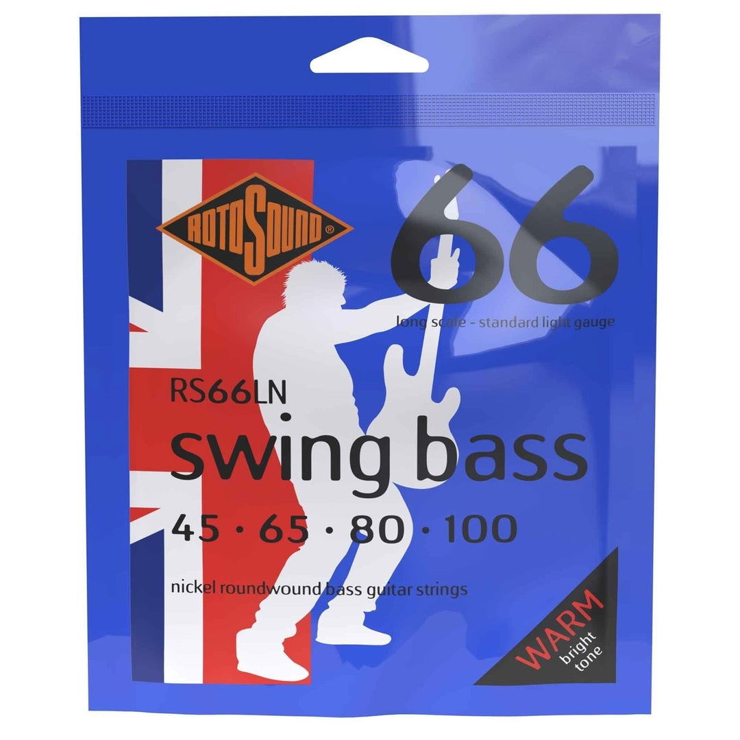 Rotosound elbassträngar Swing Bass 66 - set för 4-strängad Nickel Standard Light 45-100 (RS66LN)