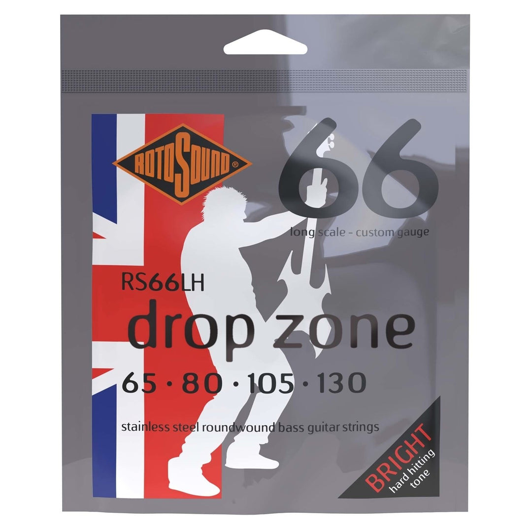 Rotosound elbassträngar Swing Bass 66 - set för 4-strängad DROP ZONE Custom 65-130 (RS66LH)