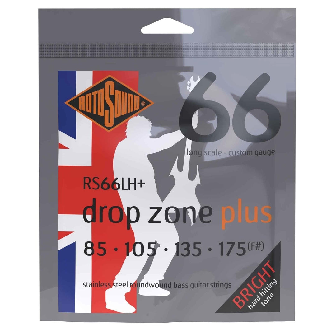 Rotosound elbassträngar Swing Bass 66 - set för 4-strängad DROP ZONE PLUS Custom 85-175 (RS66LH+)