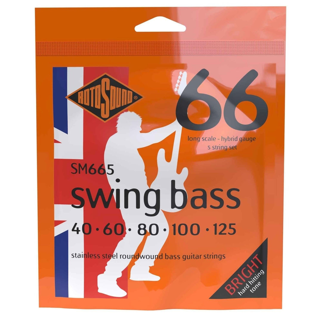 Rotosound elbassträngar Swing Bass 66 - set för 5-strängad rostfritt stål Hybrid 40-125 (SM665)