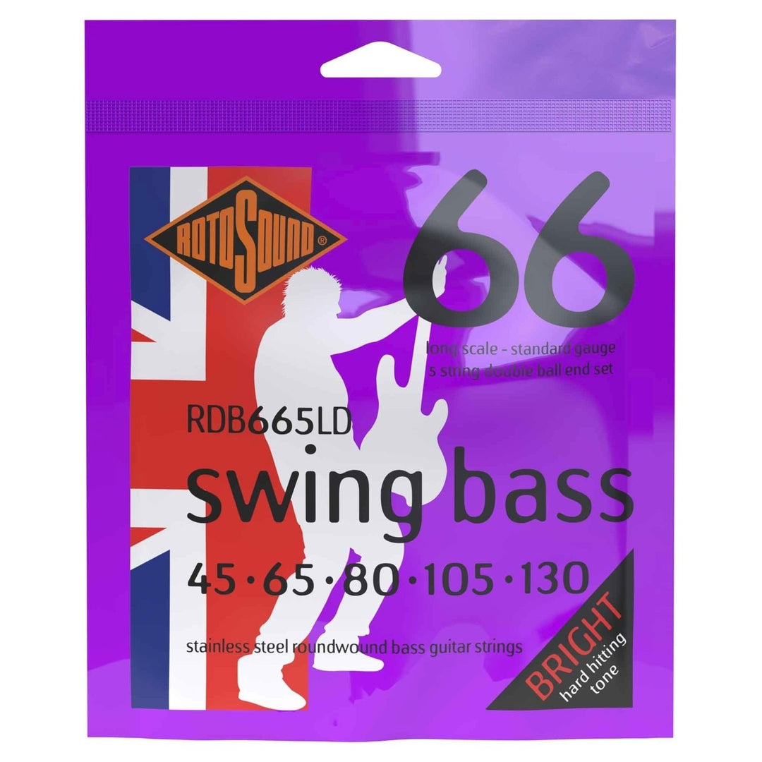 Rotosound E-Bass-strängar Swing Bass 66 Double Ball End - set 5-str. standard 45-105 Double Ball (RDB665LD)