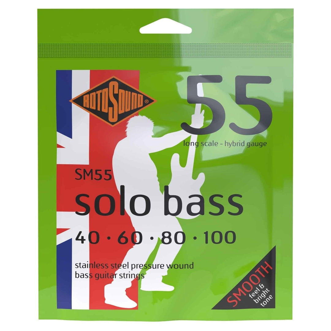 Rotosound E-bassträngar Solo Bass 55 - set 4-strängars Hybrid 40-100 (SM55)