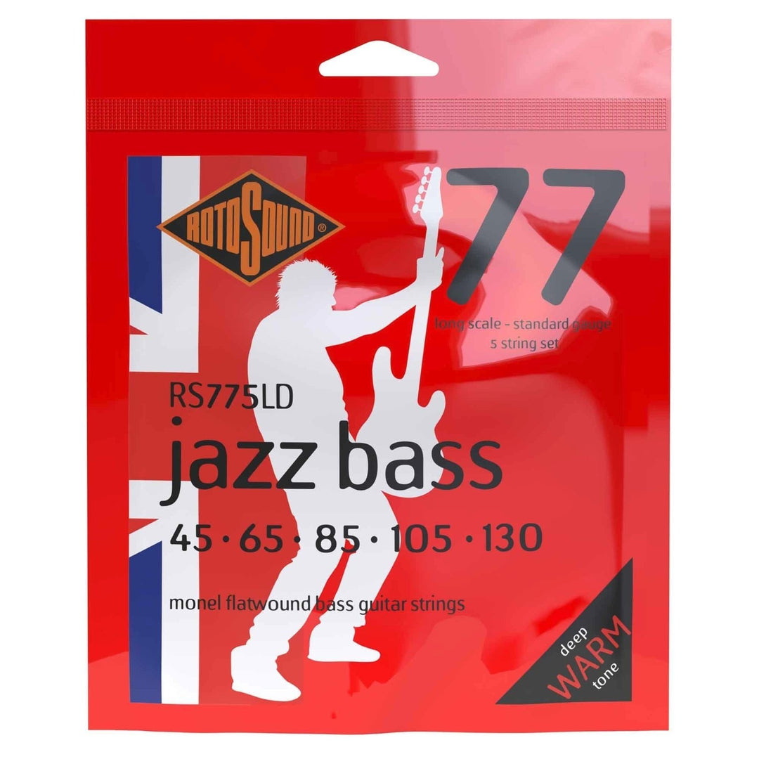 Rotosound Jazz Bass Strings Jazz Bass 77 - Set 5-strängad Flatwound Standard 45-130 (RS775LD)
