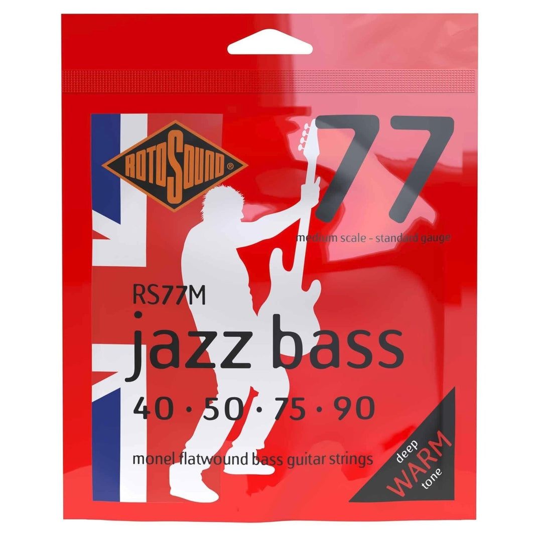 Rotosound Jazz Bass-strängar Jazz Bass 77 - set 4-strängat Medium 40-90 //Medium skalalängd (30.5"/772mm to 32"/810mm) (RS77M)