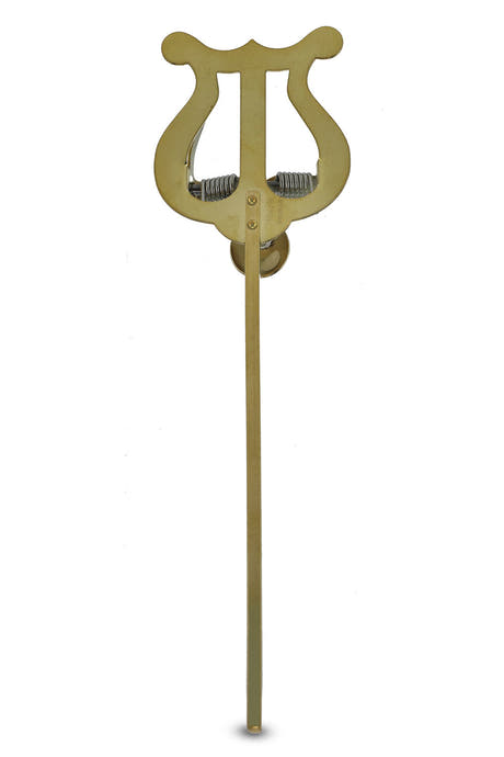 GEWA lyra, liten, gul mässing, 1 notklämma, skaft 14 cm