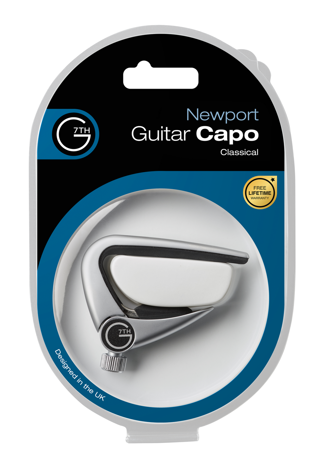 G7th Capo Newport - Klassisk gitarr, silver (C33013)