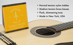 Augustine strängar för klassiska Gitarrer Classic Label - set Classic Gold (normal/medium)