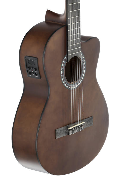 VGS Basic elakustisk klassisk gitarr, valnötsfärgad