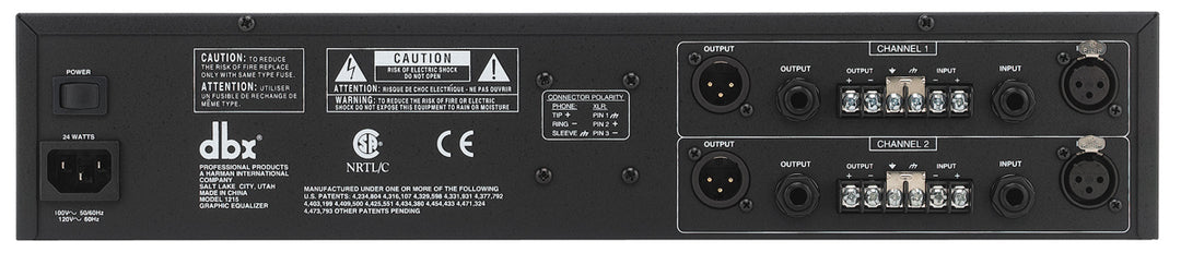 dbx 1215 2x 15-bands grafisk equalizer