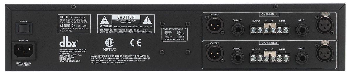 dbx 1215 2x 15-bands grafisk equalizer
