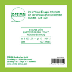 Optima strängar för cittra Harp/luftresonanscittra nylon grön 1321 - Set (1321.MSBE)