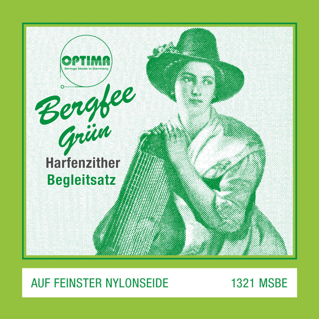 Optima strängar för cittra Harp/luftresonanscittra nylon grön 1321 - Set (1321.MSBE)