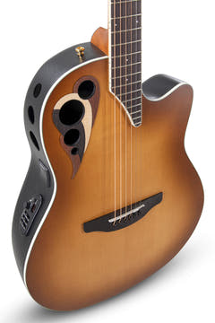 Ovation E-akustiska Gitarrer Celebrity Elite Deluxe Deep Contour - Peach Burst satin (CDX40-PB-G)