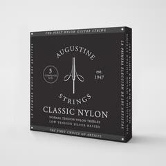 Augustine-strängar för klassisk gitarr Classic Label - 3 x set Classic Black (normal/låg)
