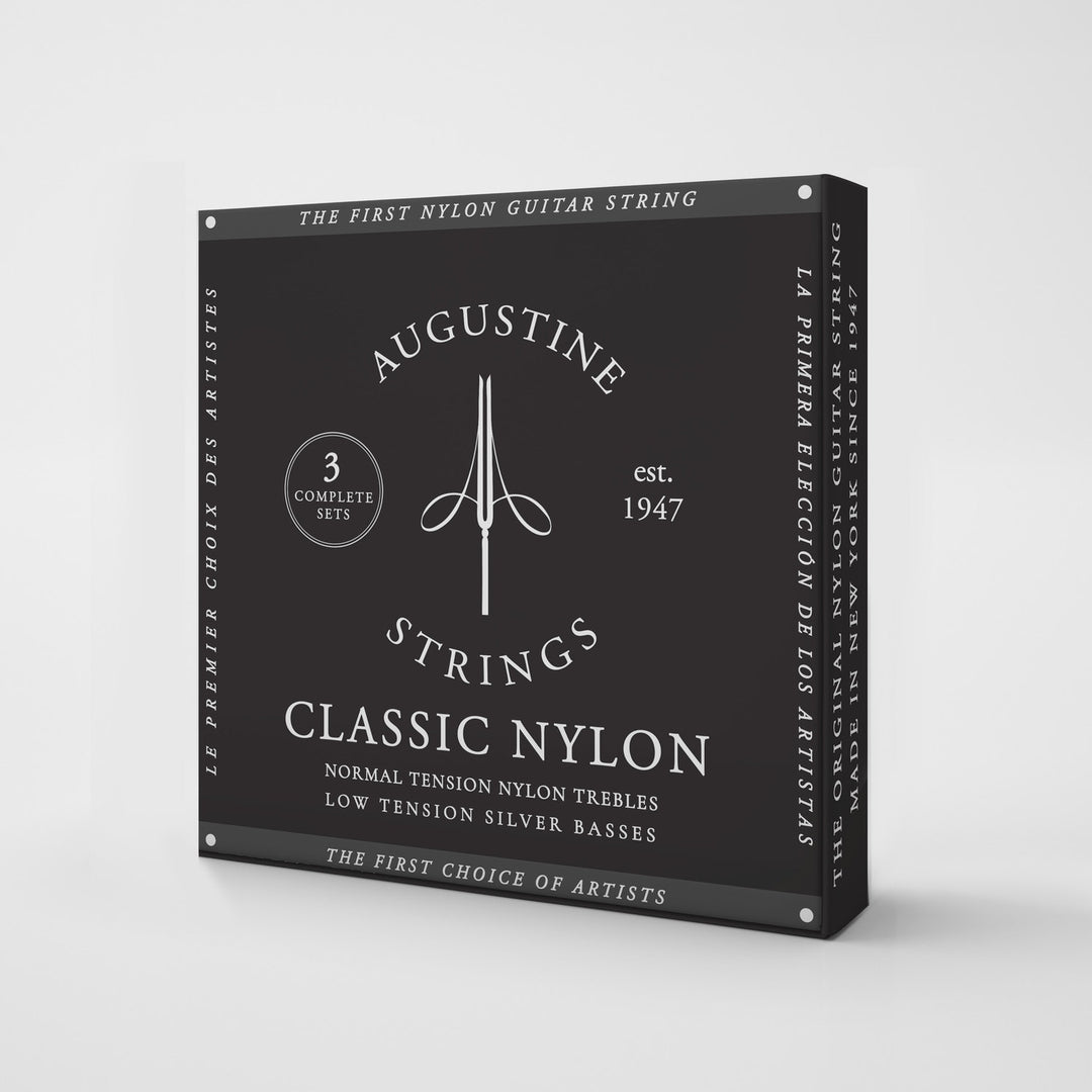 Augustine-strängar för klassisk gitarr Classic Label - 3 x set Classic Black (normal/låg)