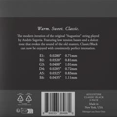 Augustine-strängar för klassisk gitarr Classic Label - 3 x set Classic Black (normal/låg)