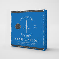 Augustine strängar för klassisk Gitarrer Classic Label - 3 x set Classic blå (normal/hög)