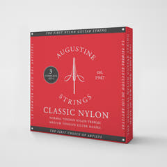 Augustine strängar för klassisk Gitarrer Classic Label - 3 x set Classic röd (normal/medel)