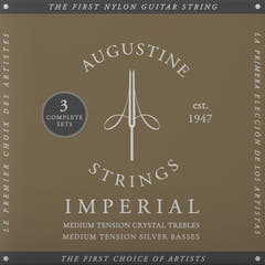 Augustine Strängar för klassisk gitarr Imperial Crystal Nylon medium - 3 x Set Imperial Red (medium/medium)